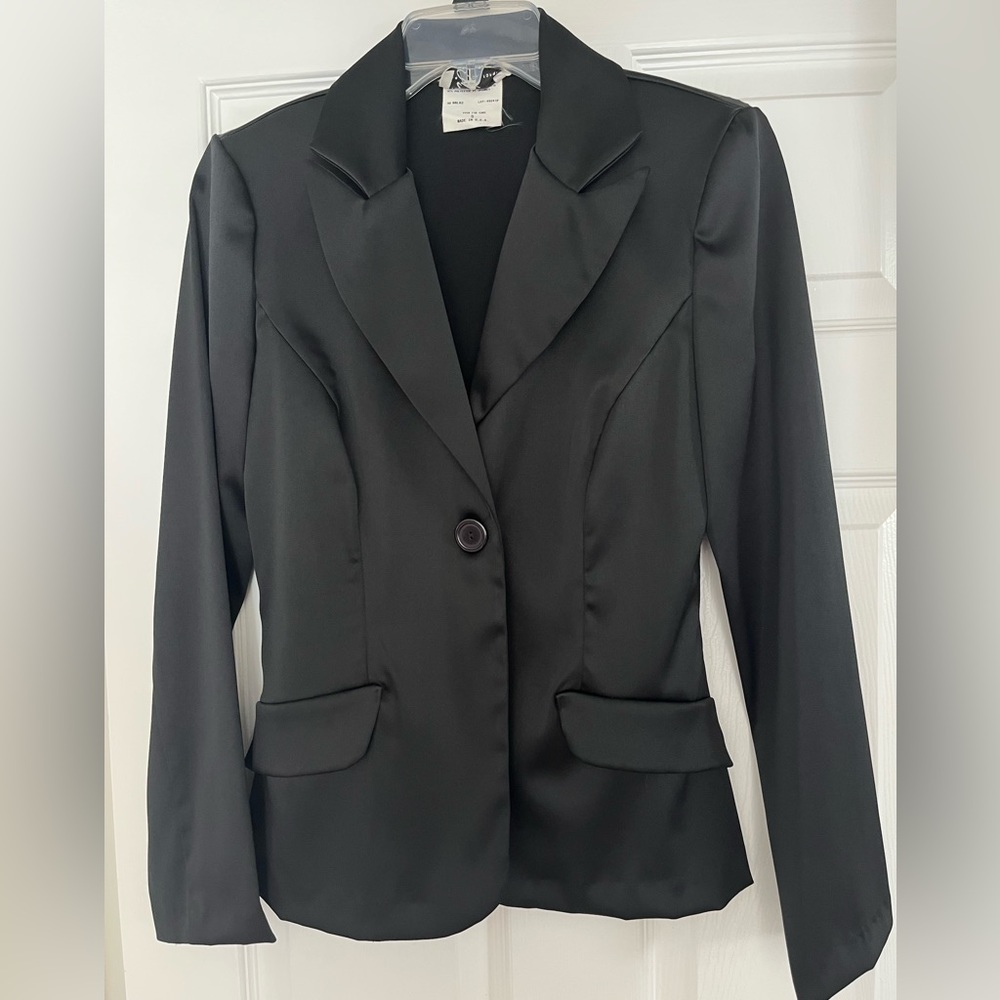 Black Satin Suit Jacket